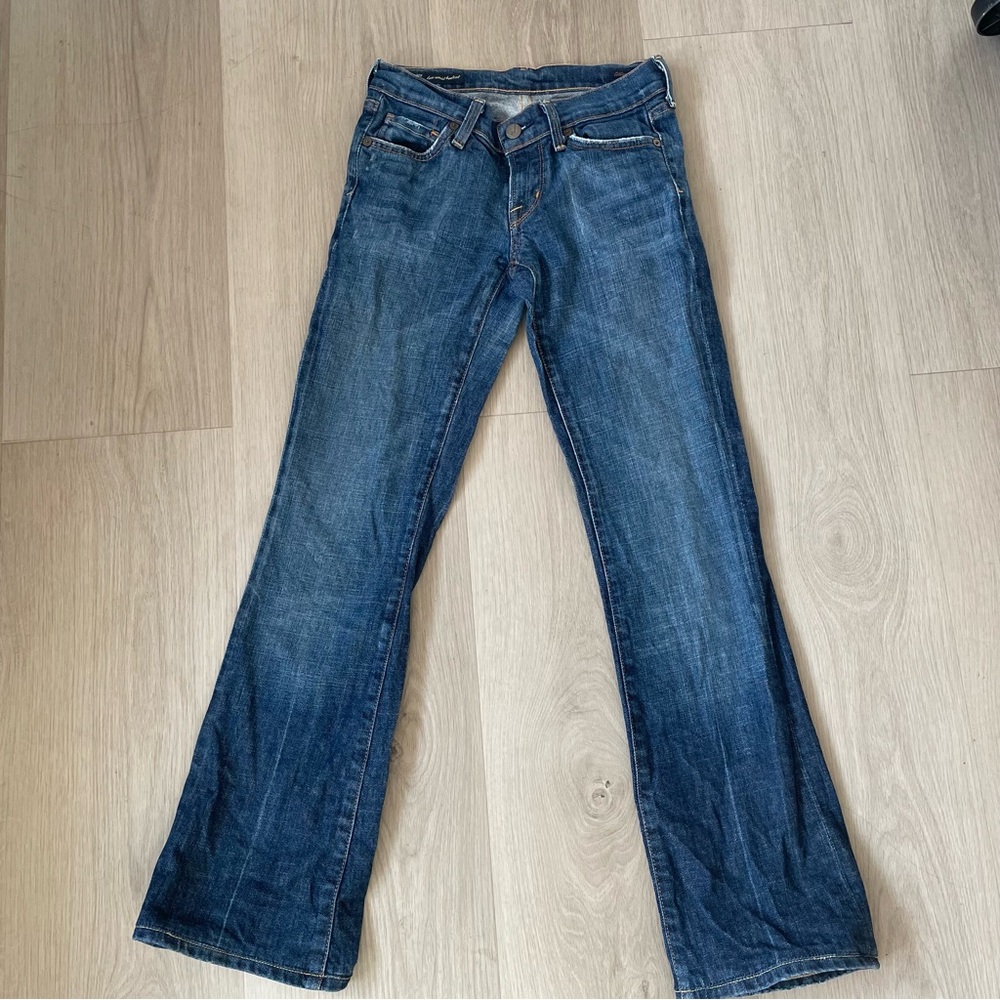Citizens Of Humanity Jeans Woman Size 24 Boot Cut Kelly #001 Stretch Low Waist